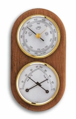 TFA Dostmann TFA 20.1051 Analoge Wetterstation Aus Eiche