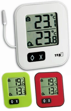 Alternative view of TFA Dostmann Digitales Innen-Außen-Thermometer MOXX TFA 30.1043 In Mehreren Farben | 30.1043.02 Weiß | 21135